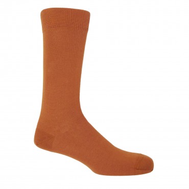 Men PEPER HAROW Classic Mens Socks - Burnt Orange £15.00
