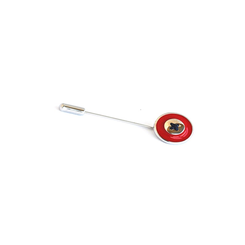 Pins Babette Wasserman Enamel Button Tie Pin Red £49.00