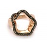 Rings Babette Wasserman Open Flower Ring Marcasite Rose Gold £101.00