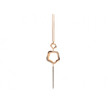 Necklaces Babette Wasserman Open Flower Drop Necklace Crystal Rose Gold £199.00