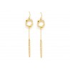 Earrings Babette Wasserman Open Flower Drop Earrings Crystal Gold £122.00