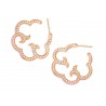 Earrings Babette Wasserman Cloud Hoop Earrings Crystal Rose Gold £157.00