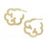 Earrings Babette Wasserman Cloud Hoop Earrings Crystal Gold £157.00