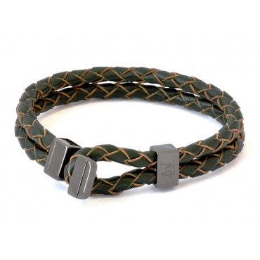 Bracelets Babette Wasserman Boatyard Leather Bracelet Green £73.00