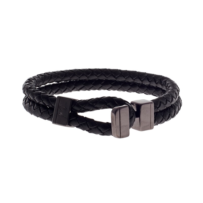 Bracelets Babette Wasserman Boatyard Leather Bracelet Black £73.00