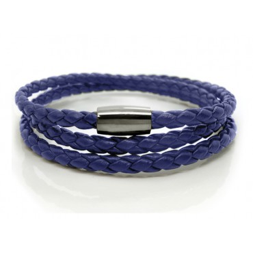 Bracelets Babette Wasserman Braid Triple Bracelet Blue £85.00
