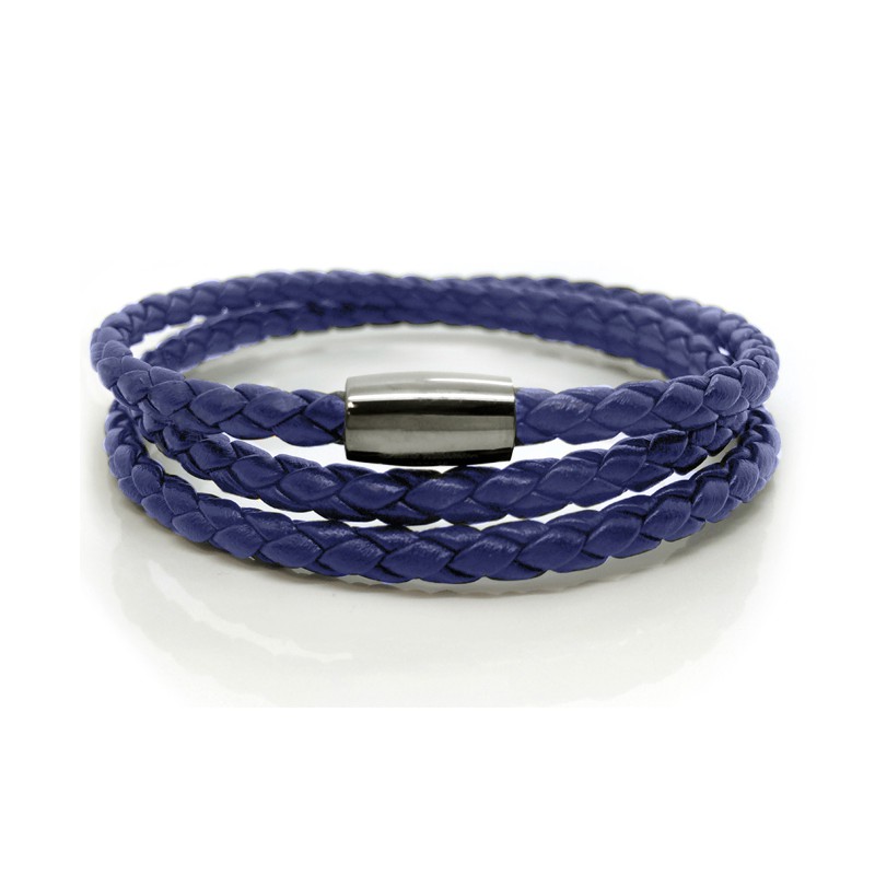 Bracelets Babette Wasserman Braid Triple Bracelet Blue £85.00