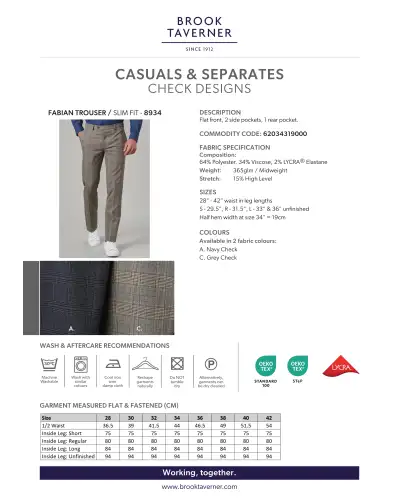 Men's Trousers Brook Taverner Fabian Check Trouser £48.00