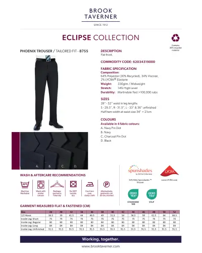 Men's Trousers Brook Taverner Phoenix Tailored Fit Trouser £36.00