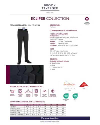 Men's Trousers Brook Taverner Pegasus Slim Fit Trouser £36.00