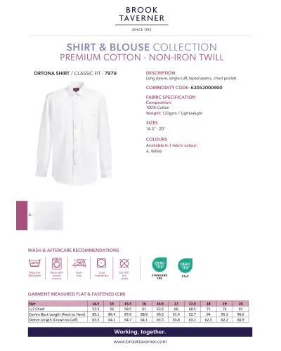 Men's Shirts Brook Taverner Ortona Classic Fit Non-Iron Shirt £26.00