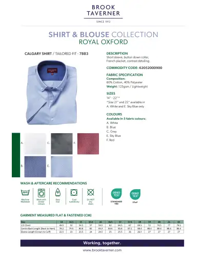 Men's Shirts Brook Taverner Calgary Royal Oxford Shirt £23.00