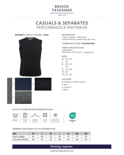 Mens Knitwear Brook Taverner Detroit V-Neck Slipover £28.00