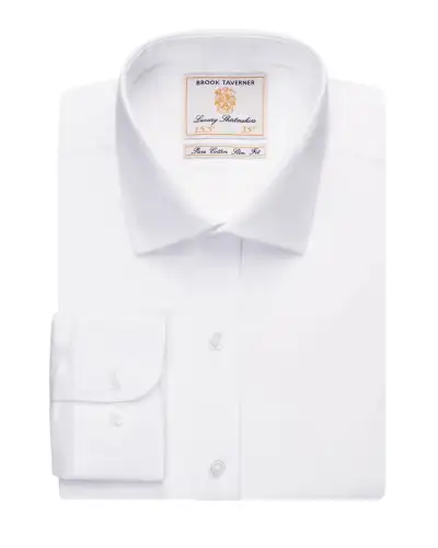 Men's Shirts Brook Taverner Chelsea Slim Fit Shirt Cotton Poplin £31.00