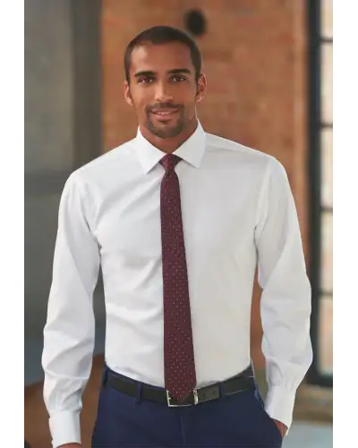 Men's Shirts Brook Taverner Prato Slim Fit Shirt Cotton Herringbone £34.00