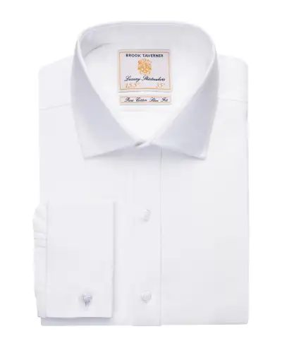 Men's Shirts Brook Taverner Prato Slim Fit Shirt Cotton Herringbone £34.00