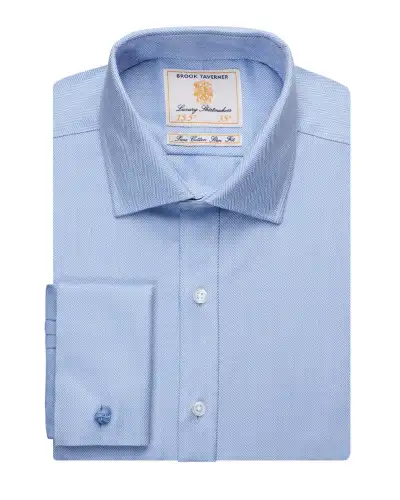 Men's Shirts Brook Taverner Prato Slim Fit Shirt Cotton Herringbone £34.00