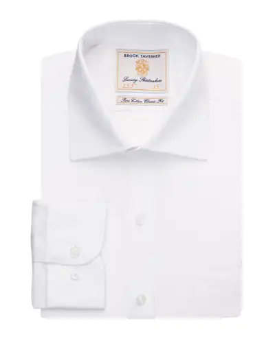 Men's Shirts Brook Taverner Cheadle Single Cuff Shirt Cotton Poplin £31.00