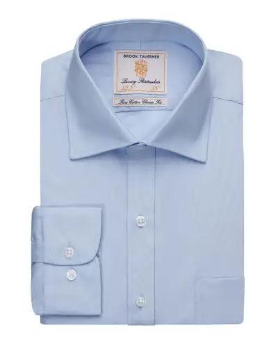 Men's Shirts Brook Taverner Cheadle Single Cuff Shirt Cotton Poplin £31.00