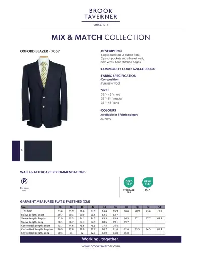 Men's Jackets Brook Taverner Oxford Blazer A - Navy £180.00