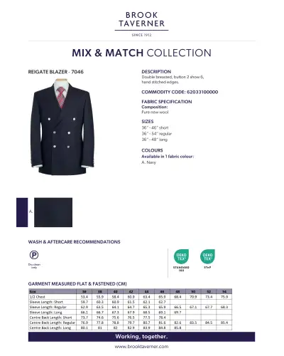 Men's Jackets Brook Taverner Reigate Blazer A - Navy £150.00