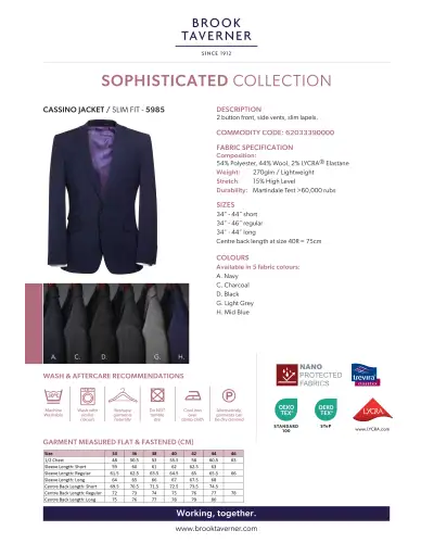 Men's Jackets Brook Taverner Cassino Slim Fit Jacket £120.00