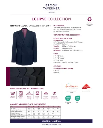 Men's Jackets Brook Taverner Ferdinand Double Breasted Jacket £90.00