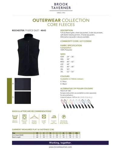 Core Fleeces - NEW Brook Taverner Rochester Core Fleece Gilet £30.00