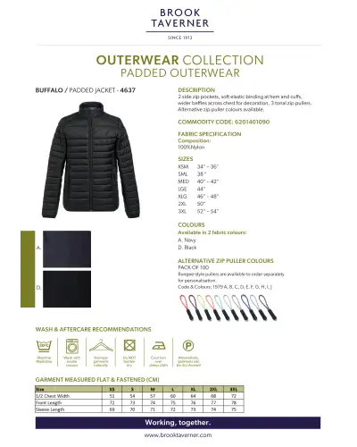 Core Padded Outerwear - NEW Brook Taverner Buffalo Padded Jacket £36.00