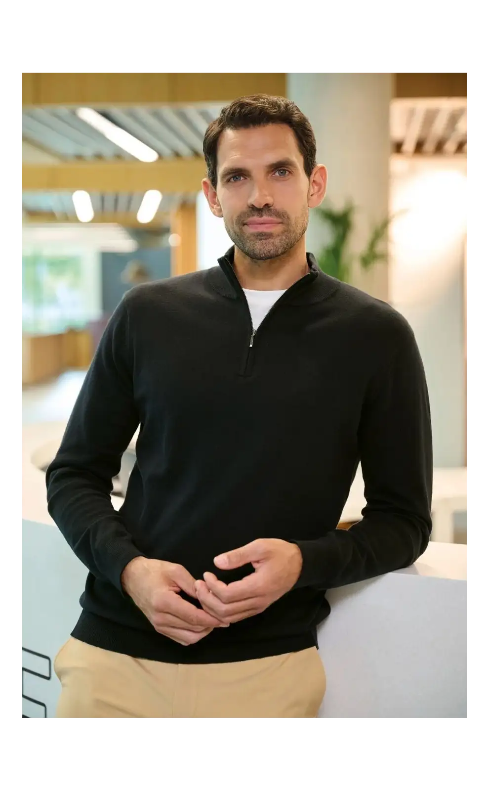 Mens Knitwear Brook Taverner Copenhagen 1 4 Zip Jumper £48.00