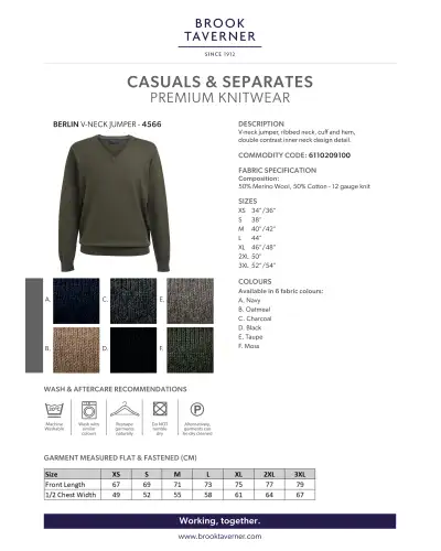 Mens Knitwear Brook Taverner Berlin V-Neck Jumper £43.00