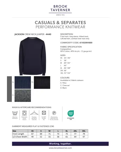 Mens Knitwear Brook Taverner Jackson Crew Neck Jumper £26.00