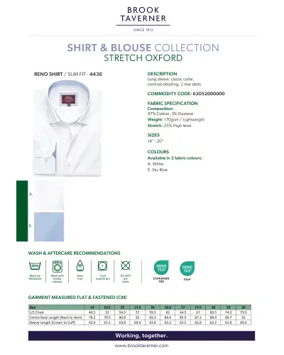 Men's Shirts Brook Taverner Reno Stretch Oxford Shirt £30.00