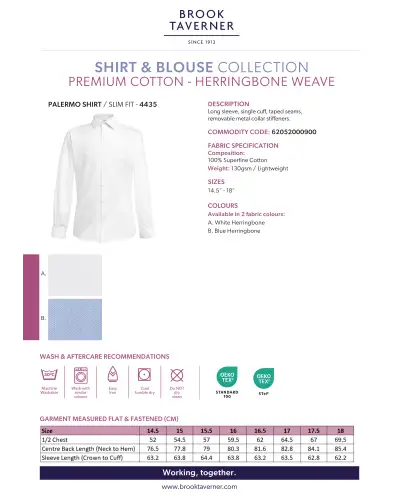 Men's Shirts Brook Taverner Palermo Slim Fit Single Cuff Shirt £30.00