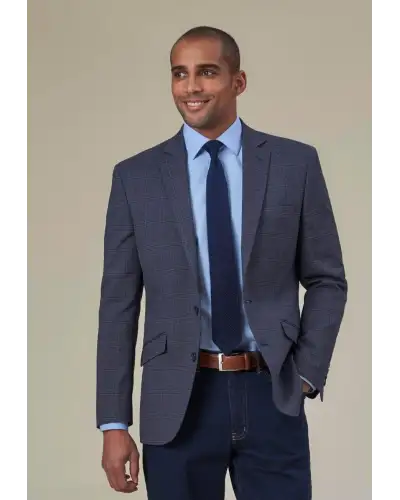 Men's Jackets Brook Taverner Lucio Slim Fit Jacket A - Navy Check £149.00