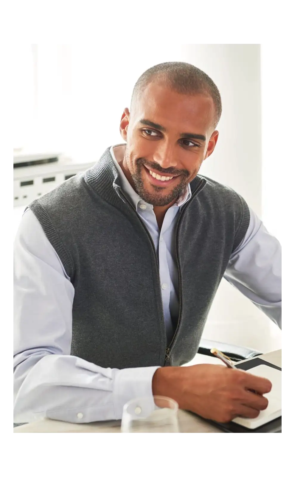 Mens Knitwear Brook Taverner Lincoln Knitted Zip Gilet £45.00