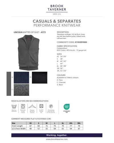 Mens Knitwear Brook Taverner Lincoln Knitted Zip Gilet £45.00