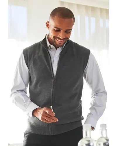 Mens Knitwear Brook Taverner Lincoln Knitted Zip Gilet £45.00