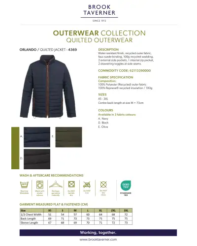 Premium Quilted Outerwear Brook Taverner Orlando Quilted Jacket £85.00