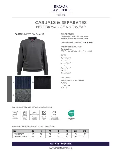 Mens Knitwear Brook Taverner Casper Knit Polo £30.00