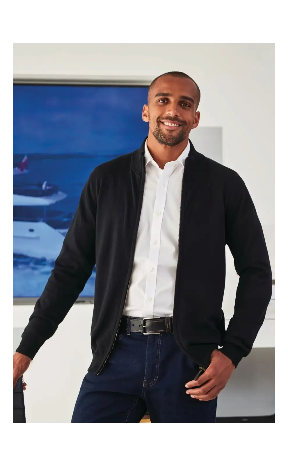 Mens Knitwear Brook Taverner Columbus Full Zip Cardigan £45.00