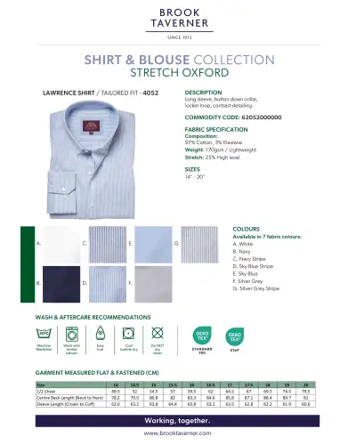 Men's Shirts Brook Taverner Lawrence Stretch Oxford Shirt £45.00