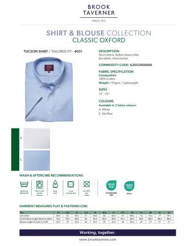 Men's Shirts Brook Taverner Tucson Classic Oxford Shirt £27.00