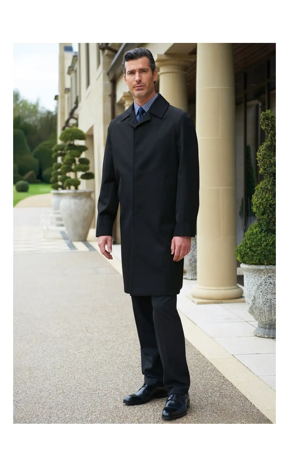 Raincoats Brook Taverner Whipcord Coat D - Black £150.00