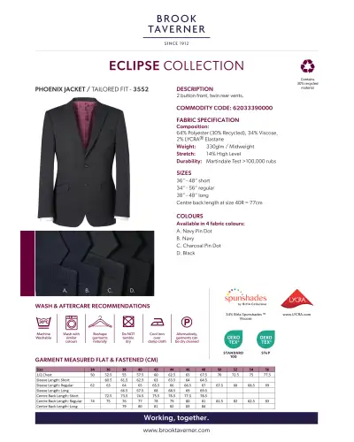 Men's Jackets Brook Taverner Phoenix Tailored Fit Jacket £150.00