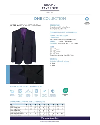 Men's Jackets Brook Taverner Jupiter Tailored Fit Jacket £120.00