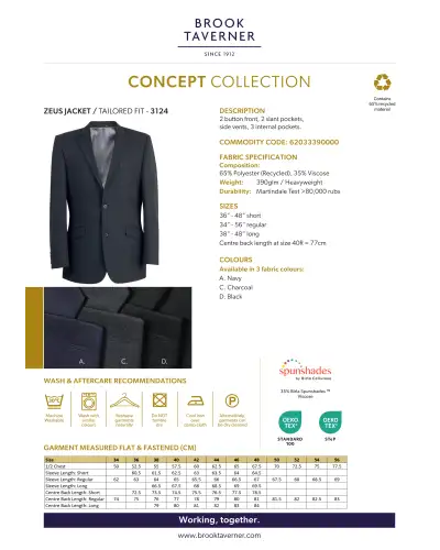 Men's Jackets Brook Taverner Zeus Tailored Fit Jacket £120.00