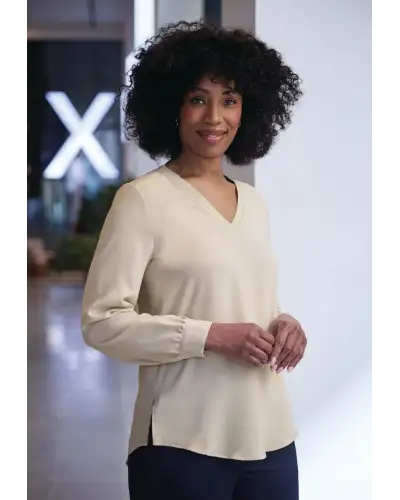 Blouses Brook Taverner Como V-Neck Crepe De Chine Blouse £45.00