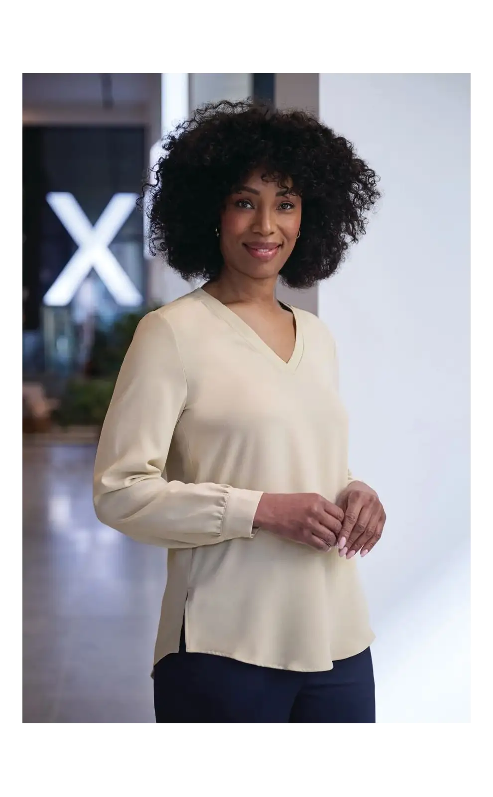 Blouses Brook Taverner Como V-Neck Crepe De Chine Blouse £45.00