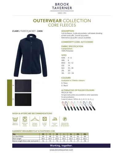 Core Fleeces - NEW Brook Taverner Clare Core Fleece Jacket £45.00